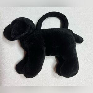 Vintage Russ Plush Midnight Black Dog Plush Handbag
